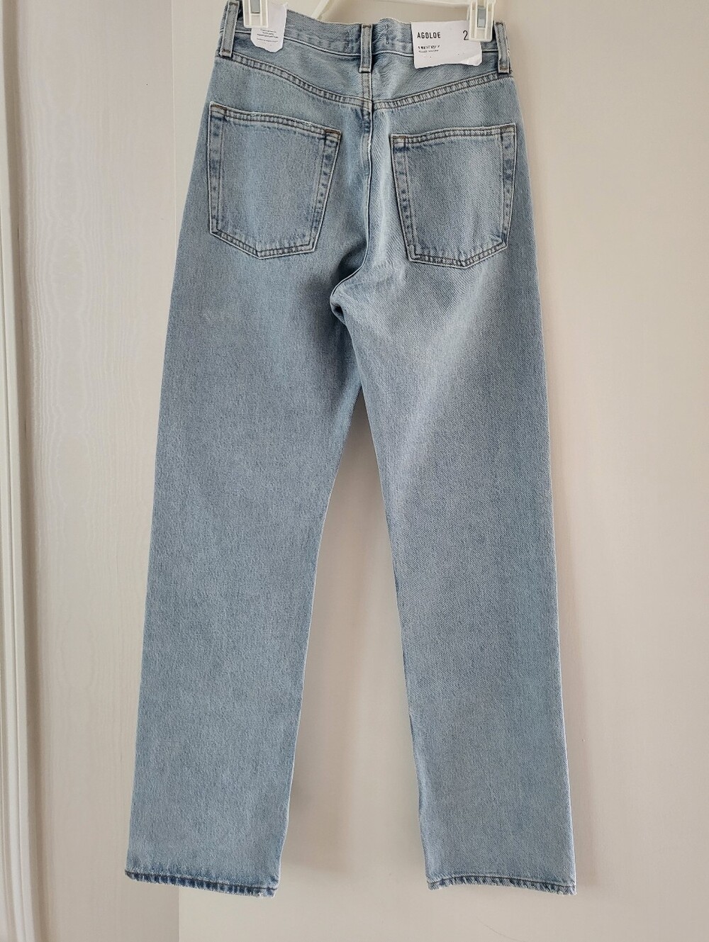 AGOLDE V Waist Kelly Relaxed Straight Jeans Womens 25 Denim Casual Classic Basic - Picture 2 of 9